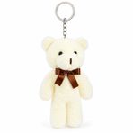 Özgüner Oyuncak Mini Peluş Ayıcık Anahtarlık 15 cm - Yumuşak Peluş Ayı Anahtarlık - Çanta ve Anahtar Süsü (krem)