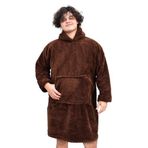 Özgüner Oyuncak Pabtex,Wellsoft,Giyilebilir Battaniye,Kapüşonlu Sweetshirt,Battaniye,Kollu Battaniye,Polar Giyilebilir,Oversize,Sarılma Battaniyesi (Standart, Acı Kahve, Oversize)