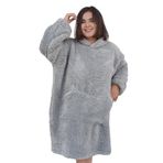 Özgüner Oyuncak Pabtex,Wellsoft,Giyilebilir Battaniye,Kapüşonlu Sweetshirt,Battaniye,Kollu Battaniye,Polar Giyilebilir,Oversize,Sarılma Battaniyesi (Standart, Gri, Oversize)