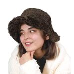 Özgüner Oyuncak Pelüş Kep,Kasket, Kulaklı Pelüş Şapka (Fötr, AcıKahve)