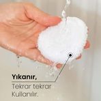 Özgüner Oyuncak Pelüş Makyaj Çıkarıcı Pedler,Tekrar Kullanılabilir ve Yıkanabilir, Süper Yumuşak Cilt Dostu Temizleme Pedi Seti(Sarı)