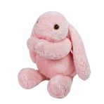 Özgüner Oyuncak Peluş Tavşan 40 cm Uzun Kulaklı Yumuşak Uyku Arkadaşı,Sarkık Kulaklı Tavşan Pelüş(Pembe)