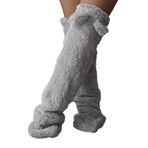 özgüner oyuncak Pelüş Uzun Yünlü Çorap,Welsoft Çorap,Diz üstü Çorap,Bacak ısıtıcı,Peluş Çorap,Panduf Çorap,Panduf,Ev Çorabı,Çizme Çorabı (Gri, Standart)