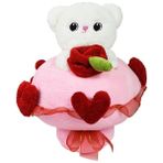 Özgüner Oyuncak Sevgi Buketi Peluş Oyuncak - pembe ayıcık