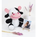 Özgüner Oyuncak Şövaleli Ayıcık,Çerçeveli Pelüş Ayıcık,20-25 cm,Civciv,Eşek,Maymun,İnek,Fil,Panda,Tavşan,Hediye (İnek)