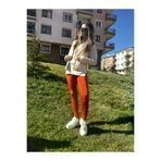 Özgür Collection Kiremit Renk Disco Tayt Ozr-W010