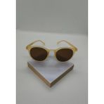 Ozgurca Aksesuar Vintage Oval Unisex Güneş Gözlüğü - Bal Rengi