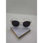 Ozgurca Aksesuar Vintage Oval Unisex Güneş Gözlüğü - Beyaz