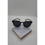 Ozgurca Aksesuar Vintage Oval Unisex Güneş Gözlüğü - Koyu Siyah