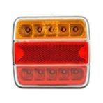 Özgürce 12V Kare LED Stop Lambası, Römork ve Karavan Için, Tek Adet - Antrasit
