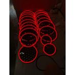 Özgürce 16CM Neon Kırmızı LED Işıklı Midrange Kasnağı, Işıklandırmalı Ses Için - Seçenek 1
