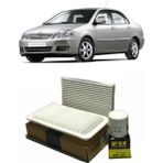 Özgürce 2002-2006 Toyota Corolla Benzinli Filtresi Bakım Seti Hava, Polen, Yağ - Ahşap