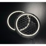 Özgürce 20CM Beyaz Neon Işıklı Hoparlör ve Midrange Kapağı 2'li Takım - Seçenek 1