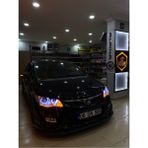 Özgürce 4'lü U Tip Rgb Angel Far Içleri Honda Fd6 Uyumlu, 16 Renkli ve Parlak - Antrasit - Seçenek 1