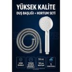 Özgürce 5 Fonksiyonlu Su Tasarruflu Turbo Duş Başlığı ve Hortumu Seti - Seçenek 1