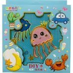 Özgürce 5d Yapışan Boncuk Goblen Mozaik Tablo 15X15 cm Deniz Anası Dekorasyonu - Açık Bej - Seçenek 1