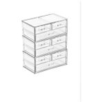 Özgürce 6 Katlı 9 Çekmeceli Organizer, 24X14X30 Cm, Pratik ve Şık Düzenleme - Altın