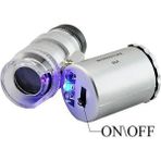 Özgürce 60X Profesyonel Mini Cep Mikroskobu LED Işıklı, Detaylı Inceleme Aracı - Cappuccino - Seçenek 1