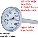 Özgürce Çap 63MM, 500°C, 20CM Dalma Boyu, Fırın ve Kazan Termometresi - Seçenek 1