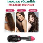 Özgürce Çift Fonksiyonlu Saç Düzleştirici ve Fön Makinesi Tarak Seti - Ahşap - Seçenek 1