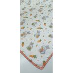 Özgürce Çok Amaçlı 80X90 Müslin Bebek Battaniyesi %100 Pamuk, Yumuşak ve Hafif - Ahşap - Beyaz - Seçenek 1