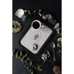 Özgürce Desenli Metal Tepsi, Çay ve Kahve Sunumu, 21X31 Cm, Şık ve Dayanıklı - Ahşap - Ceviz - Seçenek 1