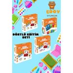 Özgürce Eğitici Dörtlü Oyuncak Seti, Rubik Emoji ve Matematik Bulmaca Kutusu - Seçenek 1