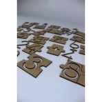 Özgürce Eğlenceli Montessori Matematik ve Çizgi Çalışma Seti, Gelişimi Destekler - Seçenek 1 - Ahşap - Beyaz