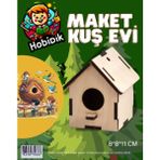 Özgürce El Yapımı Ahşap Kuş Evi Maketi, Hobi ve Dekorasyon Için Şık Tasarım - Seçenek 1 - Ahşap - Bej