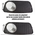 Özgürce Fiat Palio Albea Ön Sis Far Çerçevesi Sağ ve Sol Takım - Antrasit - Seçenek 1