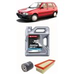 Özgürce Fiat Uno 70 S Sx 1.4 Ie Yağ Bakım Seti: 4l Motor Yağı, Hava ve Polen Filtresi - Antrasit