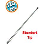 Özgürce Gri Metal Vidalı Çekçek Süpürge Sapı 120CM, Dayanıklı ve Kullanışlı - Antrasit - Seçenek 1