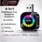 Özgürce Kablosuz Araç Ekran Yanstıcı ve Carplay Adaptörü 4in1 Ios & Android - Seçenek 1 - Cappuccino