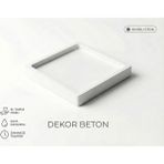 Özgürce Kare Beton Dekoratif Tepsi, Takı ve Anahtarlık Düzenleyici - Ahşap - Beyaz - Seçenek 1