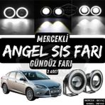 Özgürce Mercekli Angel Sis Farı 76 mm Beyaz Gündüz Farı 2 Adet, Metal Uyumlu - Seçenek 1