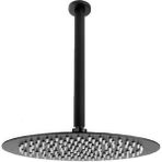 Özgürce Oval Slim Ankastre Duş Başlığı, Siyah Metal, Tavandan Montaj, Ø25 cm - Seçenek 1