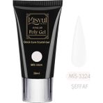 Özgürce Poly Jel Protez Tırnak Hızlı Uzatma Polygel 30ML - Ahşap - Beyaz