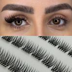 Özgürce Pratik Ipek Kirpik, 10MM, 5 Ip, 120 Demet, Rus Volumlu Kirpik Set - Koyu Turuncu
