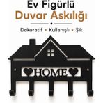 Özgürce Şık Metal Duvar Askılığı ve Anahtarlık, Ev Dekorasyon Aksesuarı - Seçenek 1 - Ahşap