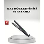 Özgürce Xmpdby Isı Ayarlı Titanyum Seramik Saç Düzleştirici, Dijital Ekran - Açık Bej - Seçenek 1