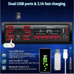 Özgürce Yüksek Çıkışlı Oto Teyp Mp3 Bluetooth 5.2, Ekranlı, USB ve Aux Destekli - Cappuccino