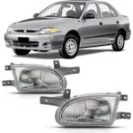 Özgürce Yumurta Kasa Sağ Sol Ön Far Takımı 1998-2000 Hyundai Accent - Antrasit - Seçenek 1