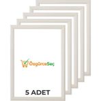 ÖzgürceSeç Alüminyum Çerçeve Açılır Kapanır Gönye Köşe 25MM 5 Adet - Beyaz - B3 (35x50)