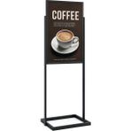 ÖzgürceSeç Alüminyum Sürgülü Ayaklı Poster Info Pano Siyah Tek Katlı - B2 (50x70)