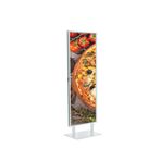 ÖzgürceSeç Çift Taraflı Saç Taban Kaldırım Reklam Panosu Ayaklı Poster Pano - Gri - 50x140