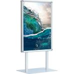 ÖzgürceSeç Çift Taraflı Saç Taban Kaldırım Reklam Panosu Ayaklı Poster Pano - Gri - A1 (60x85)