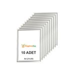 ÖzgürceSeç Gri Alüminyum Çerçeve Açılır Kapanır Gönye Köşe 25MM - 10 Adet - A4 (21x30)