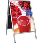 ÖzgürceSeç Kaldırım Reklam Panosu Ayaklı Poster Pano Çift Taraflı A Pano - Gri - B2 (50x70)