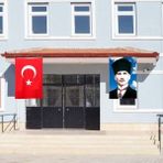 Özgüvenal Atatürk Posteri ve Türk Bayrağı Raşel Kumaş 100X150 cm -4 - Renkli