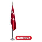 Özgüvenal Türk Saten Makam Bayrağı Telasız Simsiz